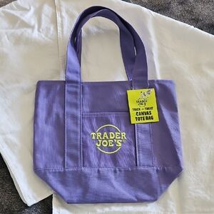 Trader Joe’s Mini Canvas Tote, Halloween colors, NWT